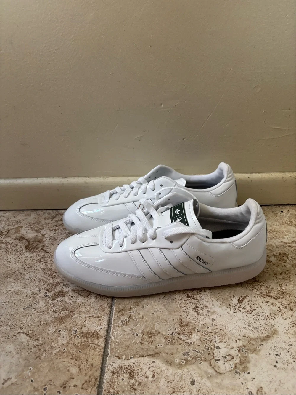 New adidas SAMBA GOLF QUIET GOLF FTWWHT/BASGRN/OWHITE JP6885 Size 9.5